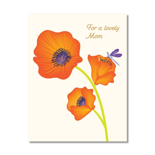 Lovely Mom Orange Flower Mother's Day Card | Greeting Cards | boogie + birdie