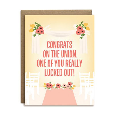 One Of You Really Lucked Out Wedding Card | I'll Know It When I See It | boogie + birdie