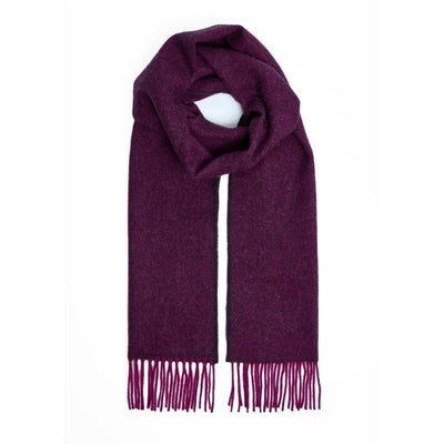 Magenta Juniper Herringbone Lambswool Scarf | Foxford | boogie + birdie