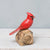 Male Cardinal Hand Carved Statue | boogie + birdie