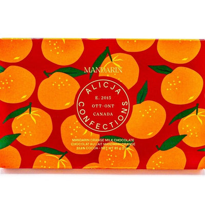 Mandarin Orange Milk Chocolate Postcard Bar | Alicja Confections | boogie + birdie