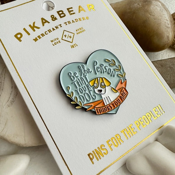 Man's Best Friend Dog Enamel Pin (P24MBF) | Pika & Bear | boogie + birdie