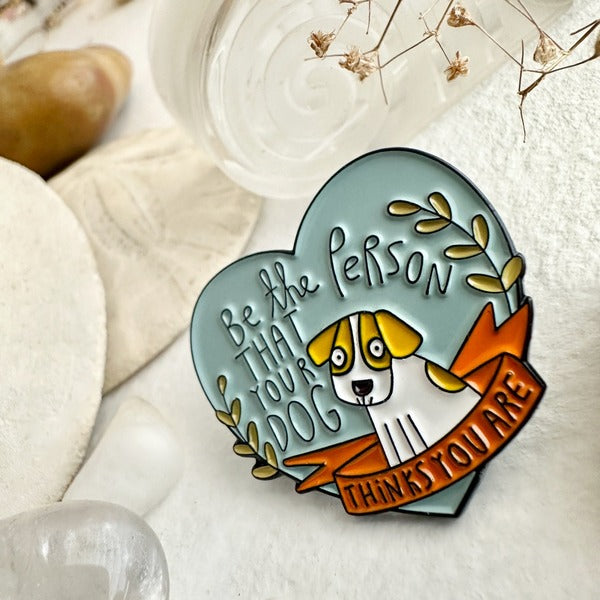 Man's Best Friend Dog Enamel Pin (P24MBF) | Pika & Bear | boogie + birdie