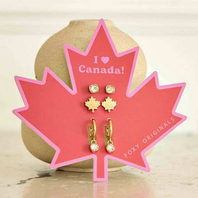 Gold Maple Leaf Mix & Match Earring Set | Foxy Originals | boogie + birdie