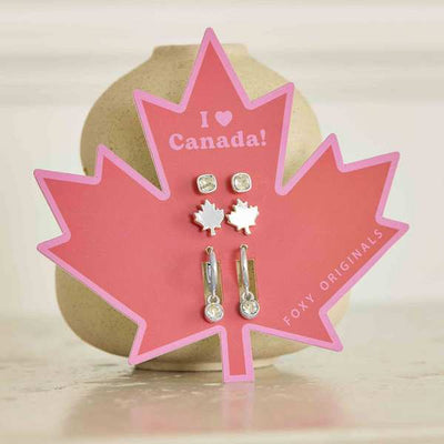 Silver Maple Leaf Mix & Match Earring Set | Foxy Originals | boogie + birdie