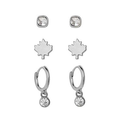 Silver Maple Leaf Mix & Match Earring Set | Foxy Originals | boogie + birdie