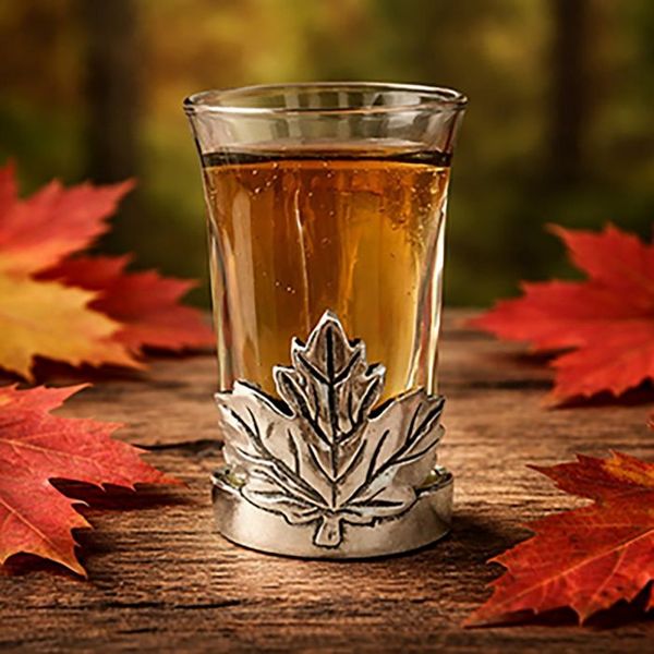 Pewter Maple Leaf Shot Glass | Basic Spirit | boogie + birdie