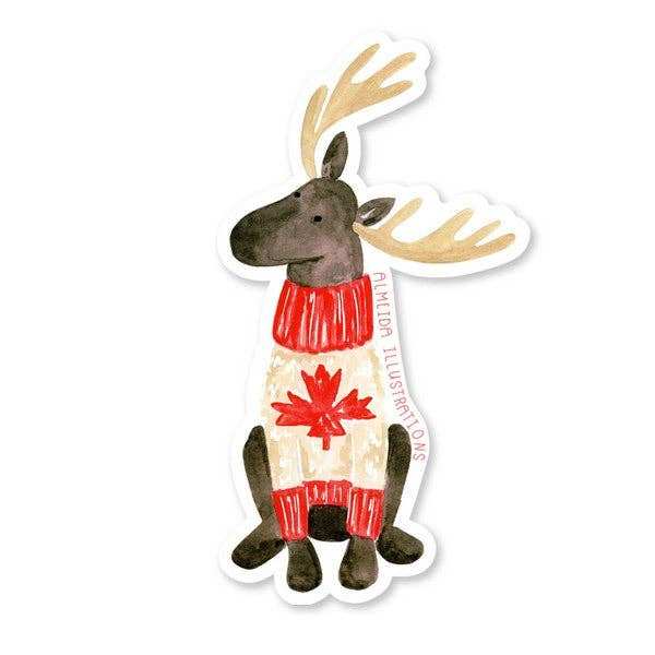 Maple Moose Vinyl Sticker | Almeida Illustrations | boogie + birdie