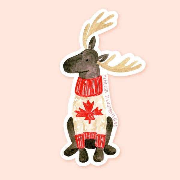 Maple Moose Vinyl Sticker | Almeida Illustrations | boogie + birdie