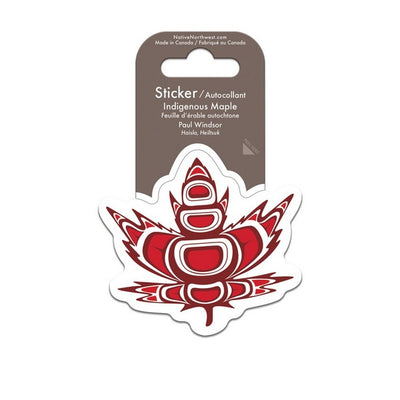 Indigenous Maple Leaf Sticker - Haisla/Heiltsuk | Native Northwest | boogie + birdie