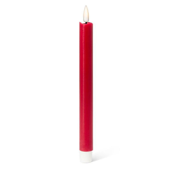 Flameless Taper Candle Red 9.5"  Set of 2 | Decor | boogie + birdie