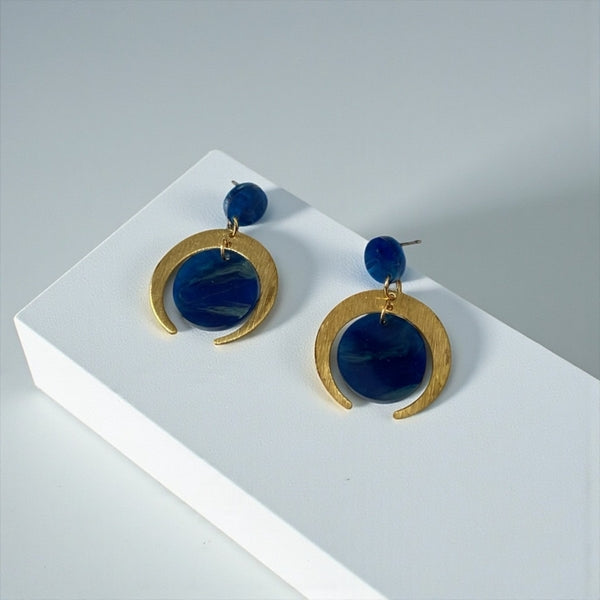 Navy Mini Cairo Drop Earrings | Ketoora | boogie + birdie