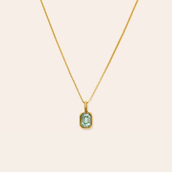 Gold March Waterproof Birthstone Necklace | Lover's Tempo | boogie + birdie