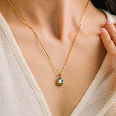 Gold March Waterproof Birthstone Necklace | Lover's Tempo | boogie + birdie