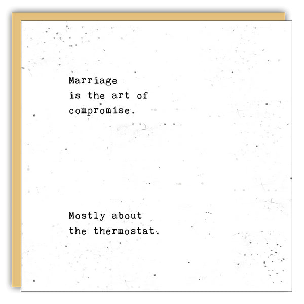 Art of Compromise Wedding Card | Cedar Mountain | boogie + birdie
