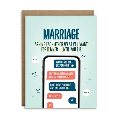 Marriage Dinner Wedding Card | I'll Know It When I See It | boogie + birdie