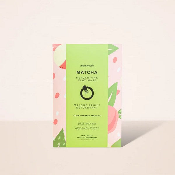 Matcha Detoxifying Clay Mask | 3 Pack | Maskeraide | boogie + birdie