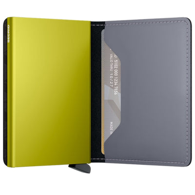Matte Grey & Lime Secrid Slimwallet (SM-Grey-Lime) | Wallets| boogie + birdie
