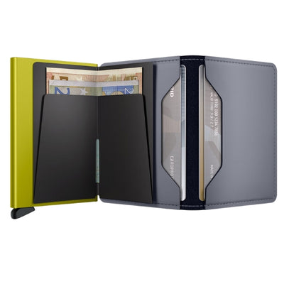 Matte Grey & Lime Secrid Slimwallet (SM-Grey-Lime) | Wallets| boogie + birdie
