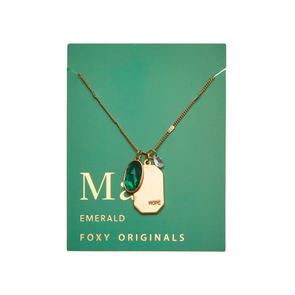 May Emerald Birthstone Necklace | Foxy Originals | boogie + birdie