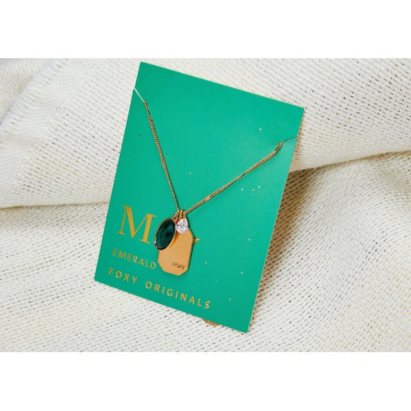 May Emerald Birthstone Necklace | Foxy Originals | boogie + birdie