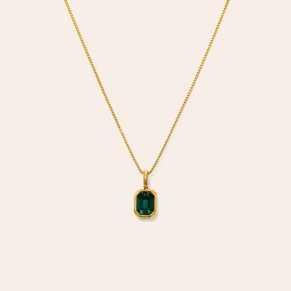 Gold May Waterproof Birthstone Necklace | Lover's Tempo | boogie + birdie