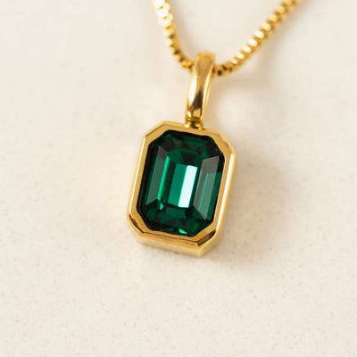 Gold May Waterproof Birthstone Necklace | Lover's Tempo | boogie + birdie