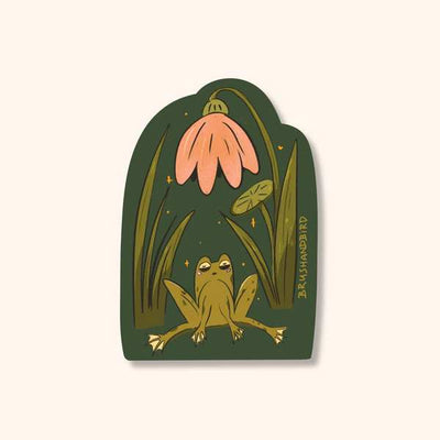 Meditating Frog Sticker | Brush + Bird Paper Co. | boogie + birdie
