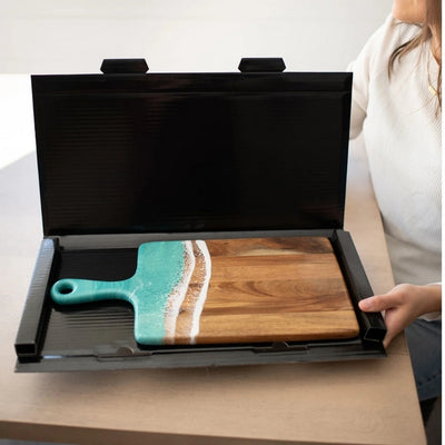 Caribbean Blue Medium Acacia Cheese Board | Lynn & Liana | boogie + birdie