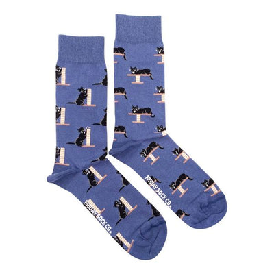 Men's Black Cat Socks | Friday Sock Co. | boogie + birdie