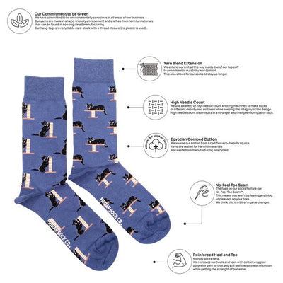 Men's Black Cat Socks | Friday Sock Co. | boogie + birdie