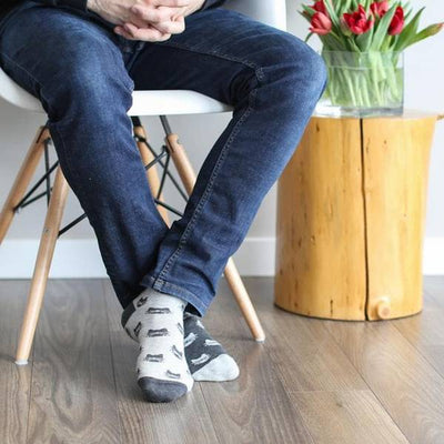 Men's Inverted Grey Cat Socks | Friday Sock Co. | boogie + birdie
