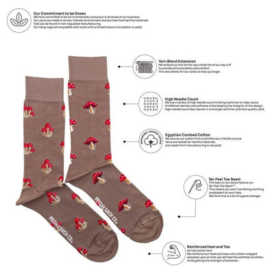 Men's Mushroom Socks | Friday Sock Co. | boogie + birdie
