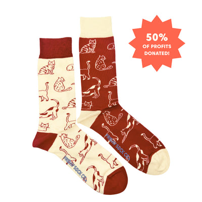 Men's Cats Charity Socks | Friday Sock Co. | boogie + birdie