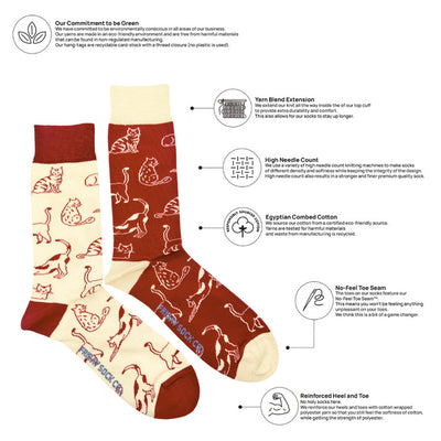 Men's Cats Charity Socks | Friday Sock Co. | boogie + birdie
