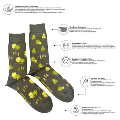 Men's Trees Charity Socks | Friday Sock Co. | boogie + birdie