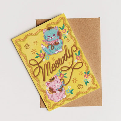 Meowdy Art Card | To & Fro Gift Co. | boogie + birdie