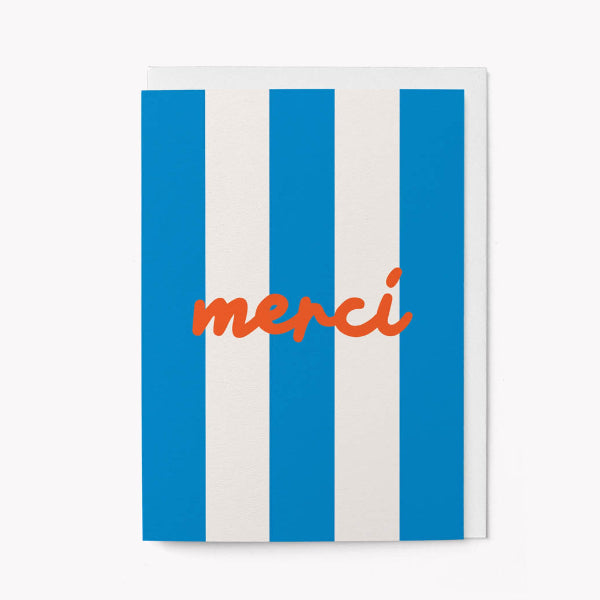 Merci Striped Thank You Card | Greeting Cards | boogie + birdie