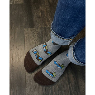 Men's Map & Outdoors Merino Wool Socks | Friday Sock Co. | boogie + birdie