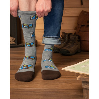 Men's Map & Outdoors Merino Wool Socks | Friday Sock Co. | boogie + birdie