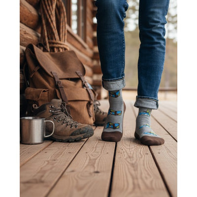 Men's Map & Outdoors Merino Wool Socks | Friday Sock Co. | boogie + birdie