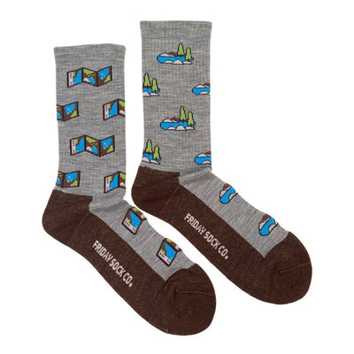 Men's Map & Outdoors Merino Wool Socks | Friday Sock Co. | boogie + birdie