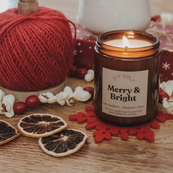 Merry And Bright Candle Candle | Shy Wolf Candles | boogie + birdie

