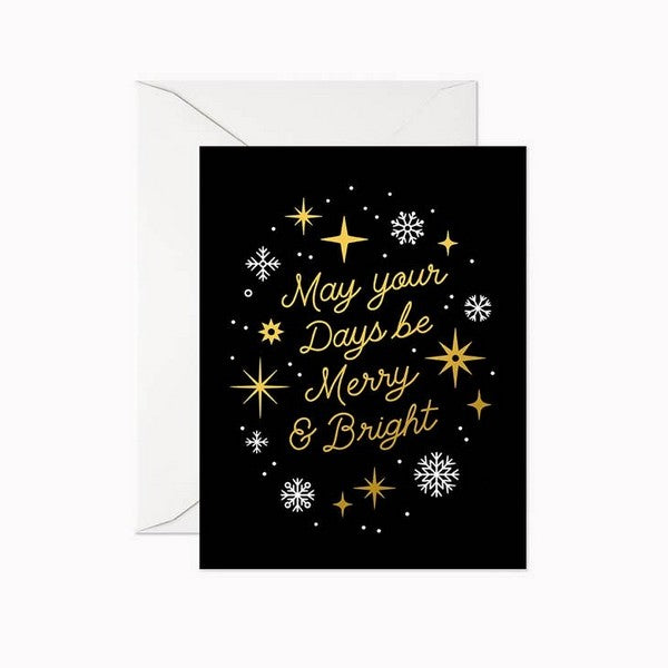 Merry & Bright Christmas Card | Linden Paper Co. | boogie + birdie