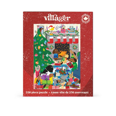 Merry Barkmas 250 Piece Puzzle | Villager Puzzles | boogie + birdie