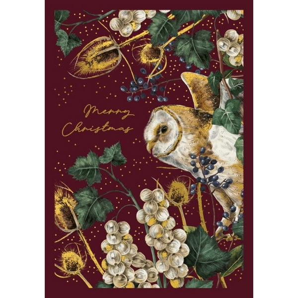 Merry Christmas Owl Card | Art File | boogie + birdie