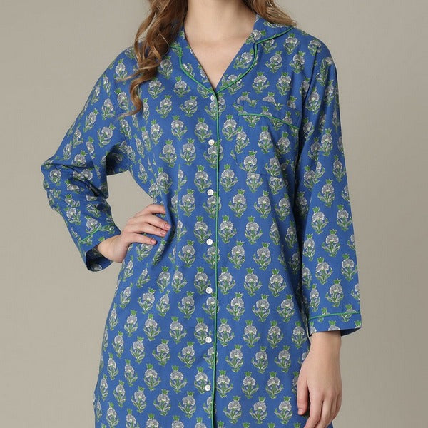 Mignon Cotton Nighshirt (N277N) | Mahogany | boogie + birdie