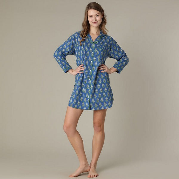 Mignon Cotton Nighshirt (N277N) | Mahogany | boogie + birdie