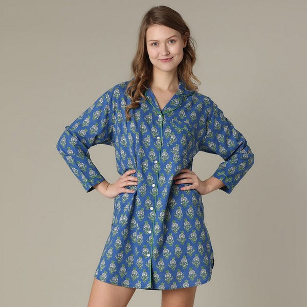 Mignon Cotton Nighshirt (N277N) | Mahogany | boogie + birdie