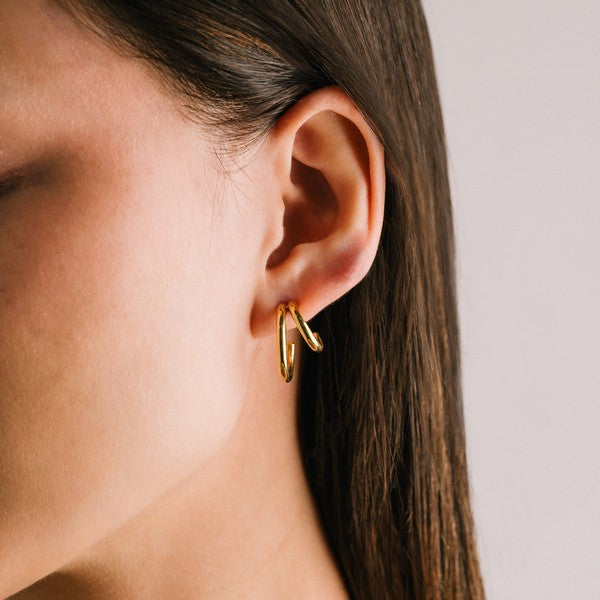 Gold Mila Waterproof Hoops | Lover’s Tempo | boogie + birdie